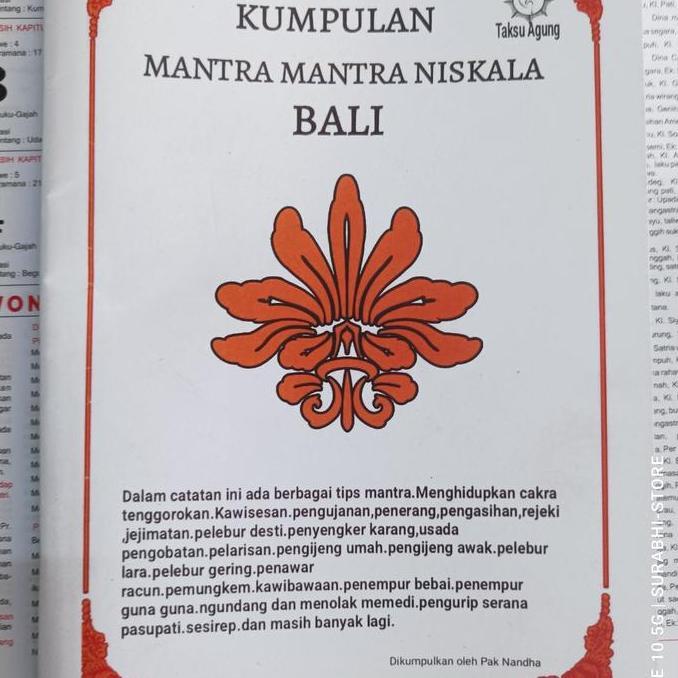 ((((()paling dicari] buku kumpulan mantra mantra niskala Bali