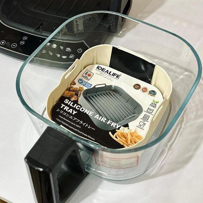Instancodbisa- Idealife Wadah Air Fryer Silicon - Basket Keranjang Baskom Air Fryer Silikon
