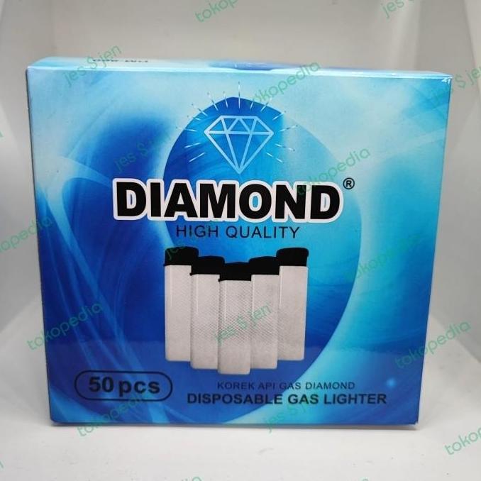 Instancodbisa- Korek Gas Magnet Polos Putih (Isi 50 Pcs)