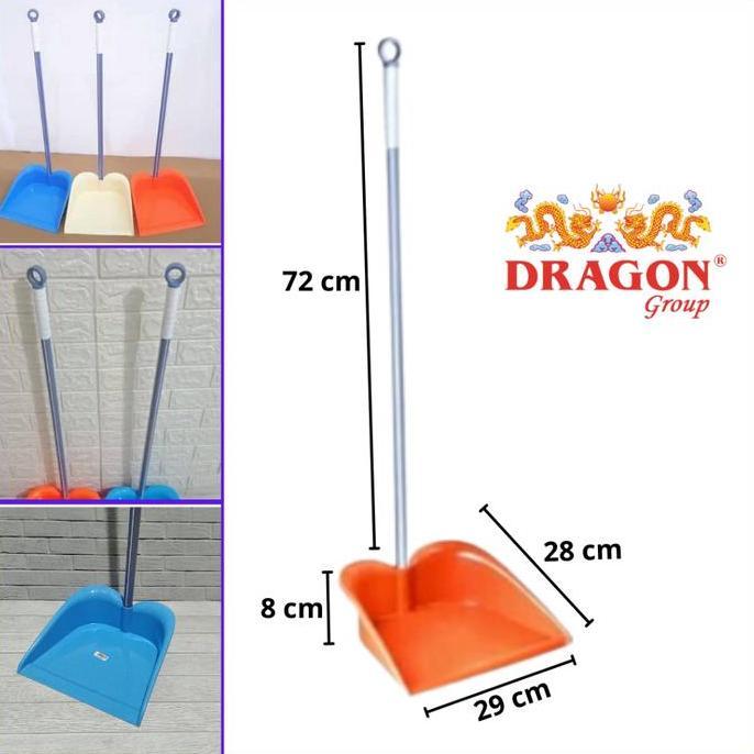 Bersihyuk- Dragon Pengki Serokan Sampah Plastik Tebal Dan Kuat Gagang Besi Serokan  Sampah Pengki  P