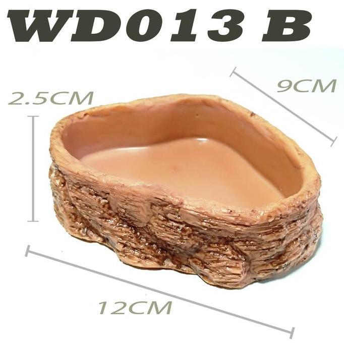 Gohead- Wd013 Waterdish Feeding Dish Fooddish Tempat Wadah Air Minum Makan Kalsium Reptile Leopard G