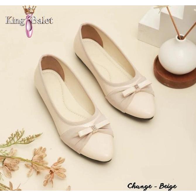 King Balet Change Sepatu Flatshoes Wanita Nyaman Tahan Lama Cocok untuk Kerja & Aktivitas Sehari-har