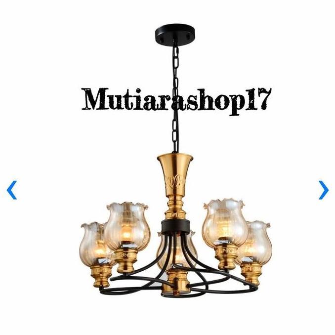 ~~~] Lampu Gantung Eglare 5 lampu Elegan XT - free 5 lampu bohlam LED