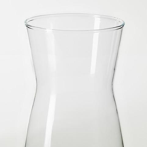 Instancodbisa- Pitcher Kaca 1 Liter Karafe Minuman Vas Bunga Transparan Bening Tinggi 20 Cm Diameter