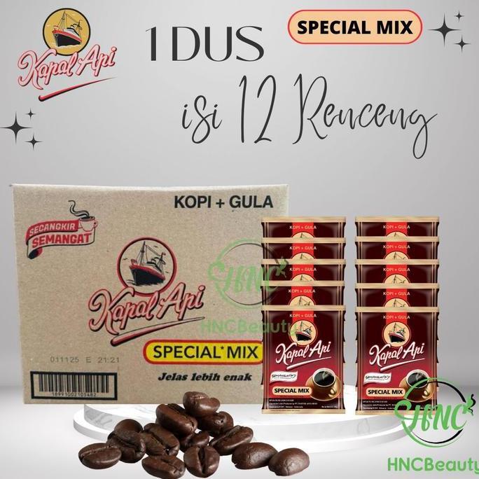 [KAPAL API 1 KARTON] KOPI KAPAL API Special Mix 23gr x 12 Renceng 1 DUS - Kopi Hitam + Gula Coffee R