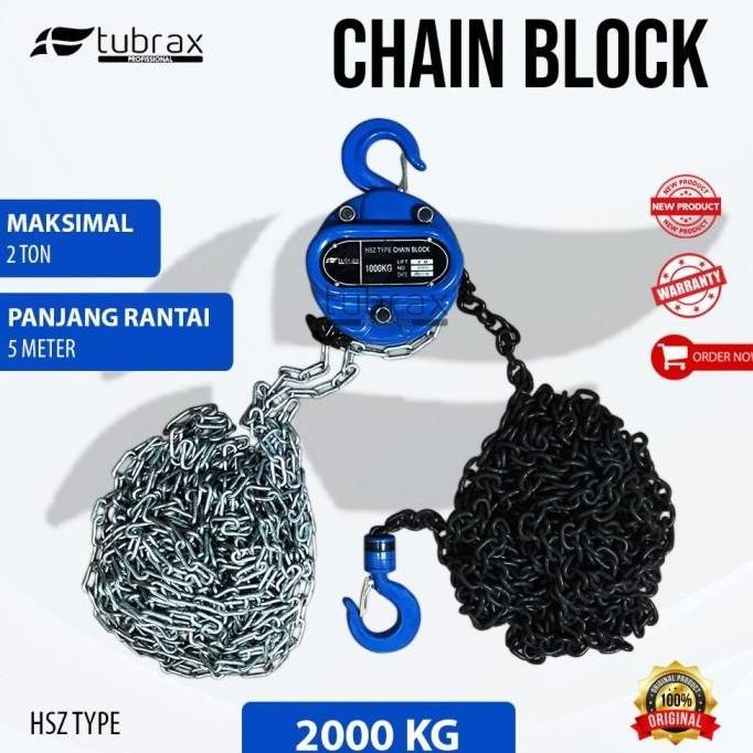 Chain Block 2 ton x 5meter  Takel Katrol Listrik