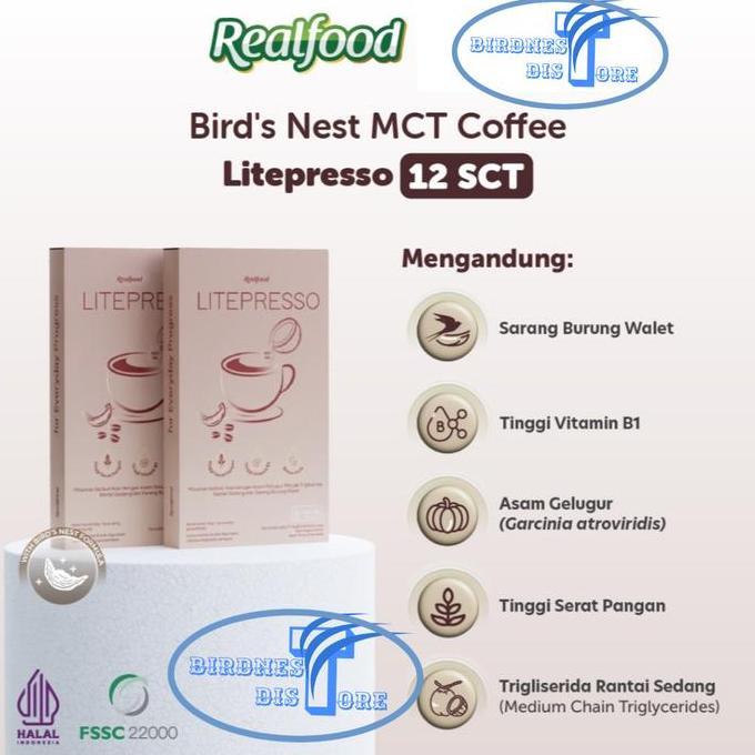 Realfood Litepresso MCT Coffee Sarang Burung Walet - Realfood Indonesia