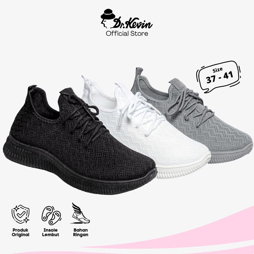 original dr. kevin sepatu olahraga sport wanita sneakers flyknit tali 589-040