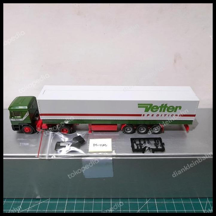 TERMURAH AWM SKALA 1:87 MAN TRUCK HIJAU TUA LIVERY VETTER B2-N01