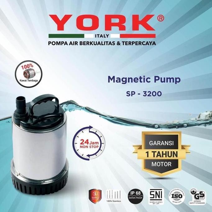 >*>*>*>*] YORK SP-3200 magnetic pump submersible pompa celup kuras tandon kolam