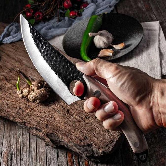 Instancodbisa- Pisau Daging Super Tajam Carbon Pisau Dapur Baja Pisau Boning Fillet