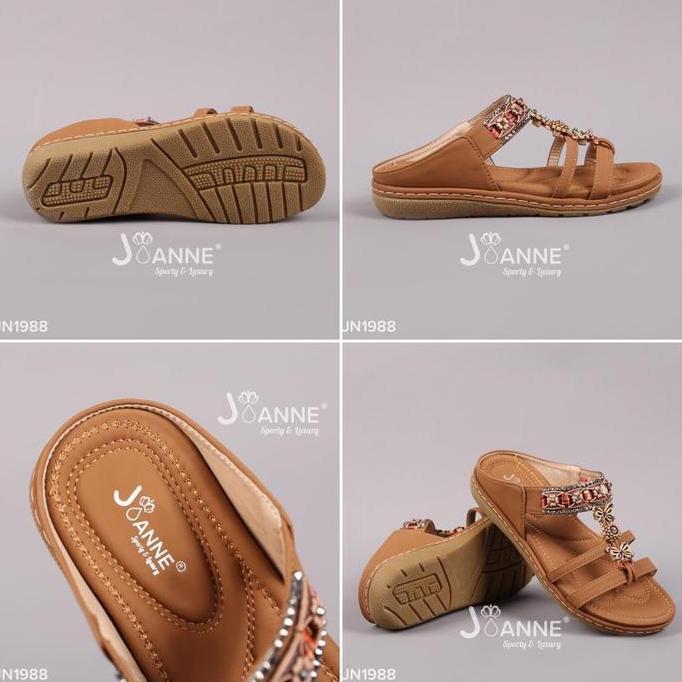 BEST JOANNE SANDAL SHOES SEPATU WANITA JN1988 BLACK