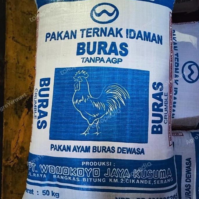 Pakan Ayam Buras Tanpa AGP Makanan Ayam Wonokoyo 50 Kg