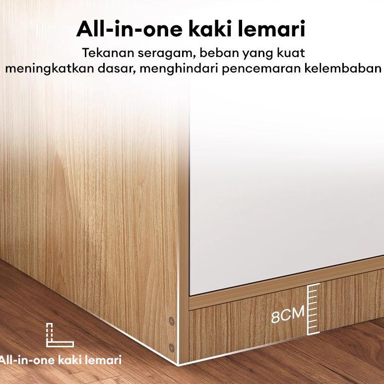 Limited Lemari Kabinet 3 Pintu Lemari Kecil Kayu Lemari Pakaian