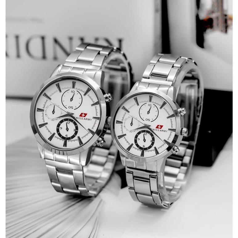 murah (cod)jam tangan couple fashion army strap rantai (dikirim jakarta)