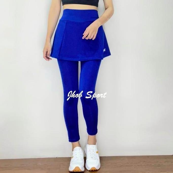KADENS Celana Legging Rok Senam Wanita Polos/Legging Rok Panjang/Legging Senam Muslimah/Celana Senam