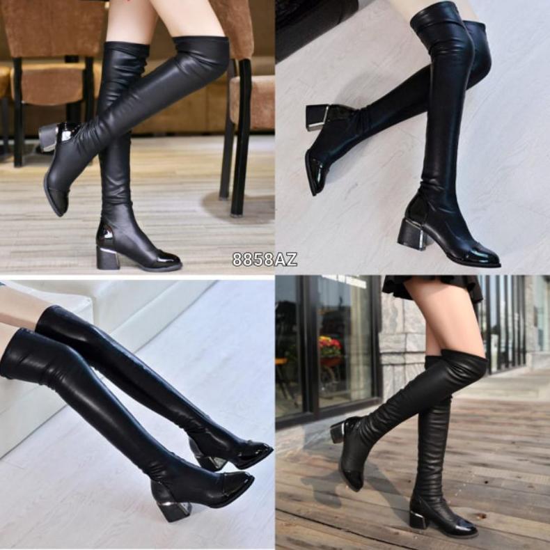 HOT DEALS Boots Padior Winter FHS Overknee Leather Elastic #8858AZ