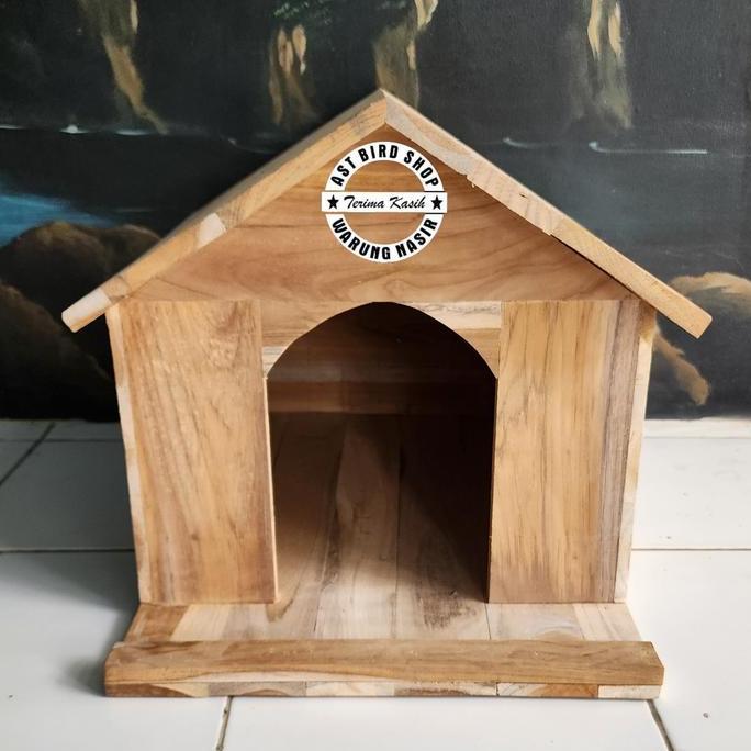 Rumah kucing anjing kelinci marmut kayu jati hutan