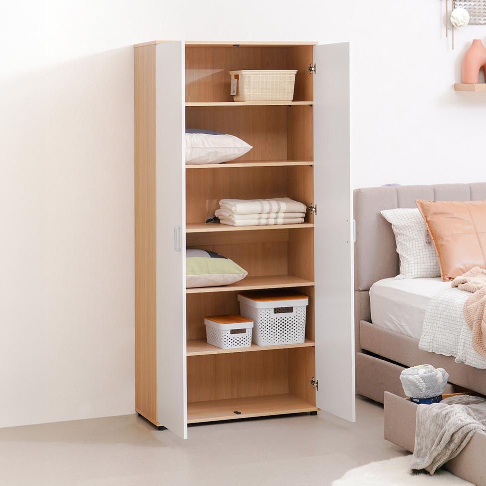 Murah  Informa Rana Kabinet Dengan Rak 6 Tingkat - Putih/Cokelat Maple Lemari Kabinet Serbaguna Cabi