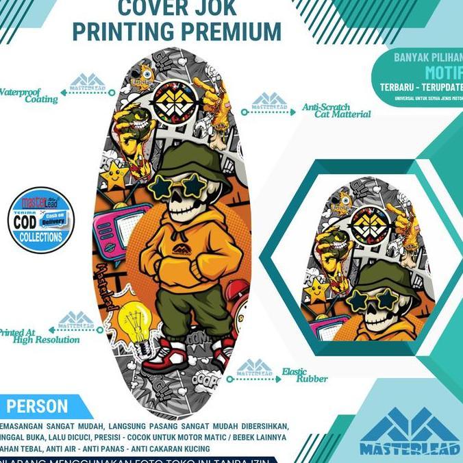 DI76 >> Sarung Jok Motor Print Honda Beat street Beat deluxe pop Beat Fi Beat Carbu Vario 110 Fi CBS