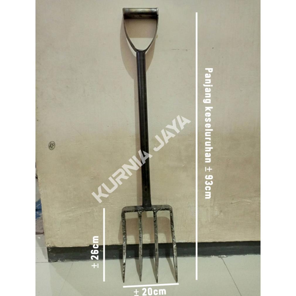 Garpu Tanah 4 Gigi Baja Per Asli / Sendok Tanah