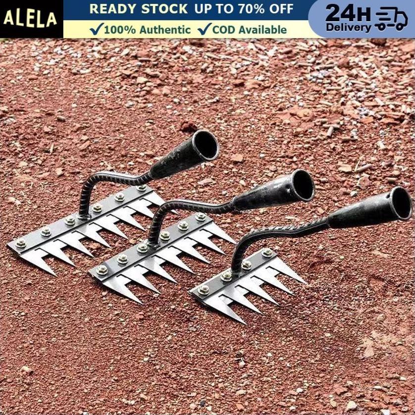 Alat Pencabut Rumput Gulma Liar Alat Garukan Rumput Garpu Tanah Tanaman Berkebun Besi Pendek Weeding