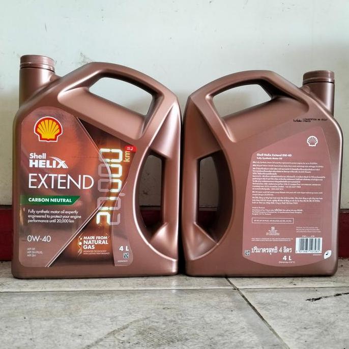 Oli Mesin Shell Helix EXTEND 20.000 KM CARBON NEUTRAL 0W-40 @4 Liter