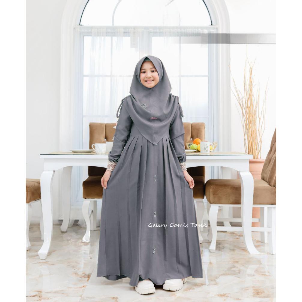 BEST SELLER GAMIS ANAK MAWWADAH SYAR'I SET KHIMAR CRINGKLE AIRFLOW PREMIUM - FASHION MUSLIM ANAK PER