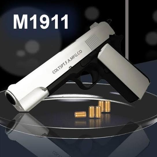 mz_fiktra - mainan m1911 colt mfg auto ejecting tactical dart blaster mainan plastik