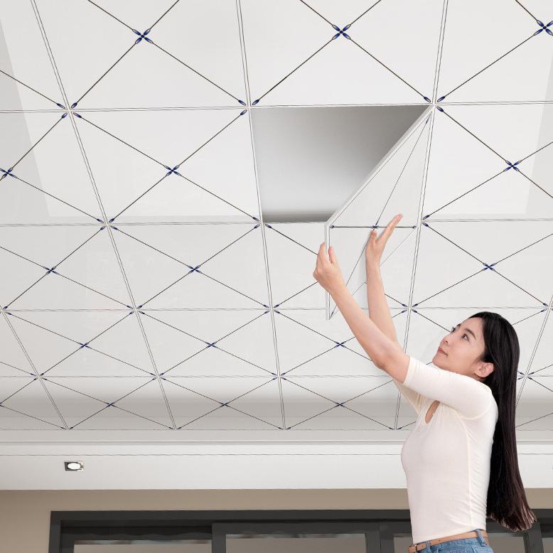 Gratong Wallpaper Home - Plafon Pvc Motif Keramik 30X30 Cm Anti Air Wallpaper Langit-Langit Dekorasi