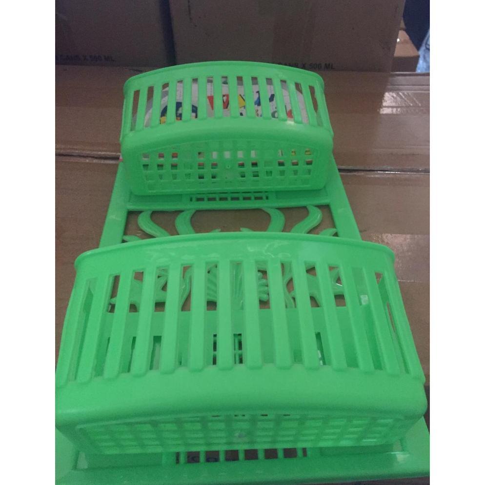 Diskont Rak Kamar Mandi Plastik / Rak Sabun 2 Susun