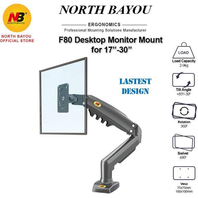 Instancodbisa- Bracket Tv Monitor Led Lcd Nb F80 Nbf80 13-27" Nb F 80 Nb