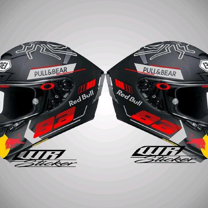 DV387 >> keren stiker helem full face redbull Helmet helm full face