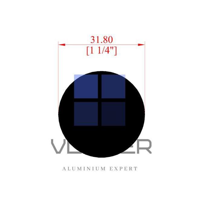 Homemid- As Aluminium Bulat Od 32 Mm