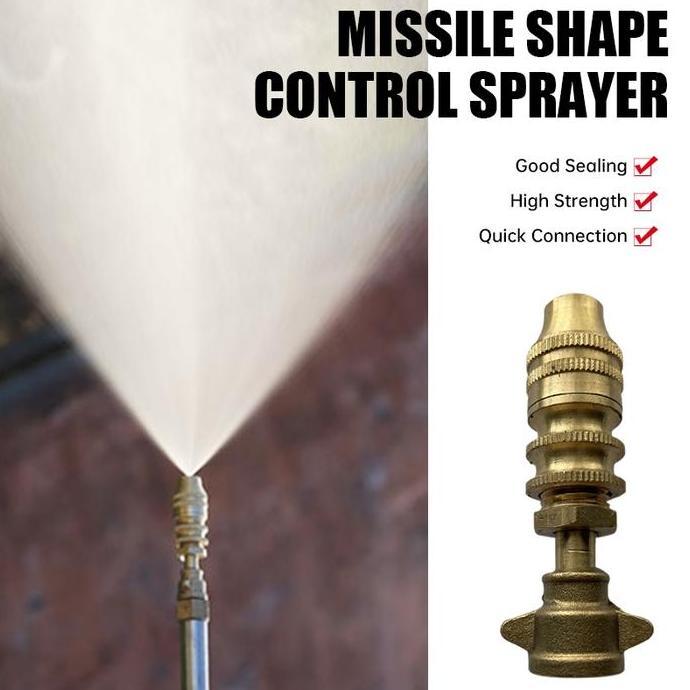 Lansungkirim- Spuyer Sprayer Nosel Yang Dapat Disesuaikan Bentuk Rudal Alat Penyemprot Listrik Perta