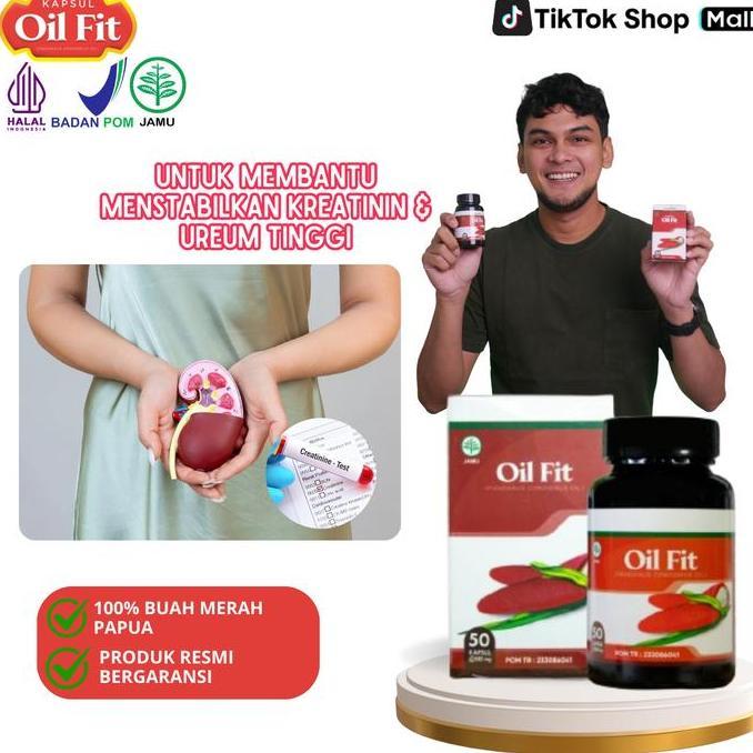 Feminin- Oil Fit Kapsul Ekstrak Buah Merah Papua - Untuk Membantu Menstabilkan Kreatinin & Ureum Tin