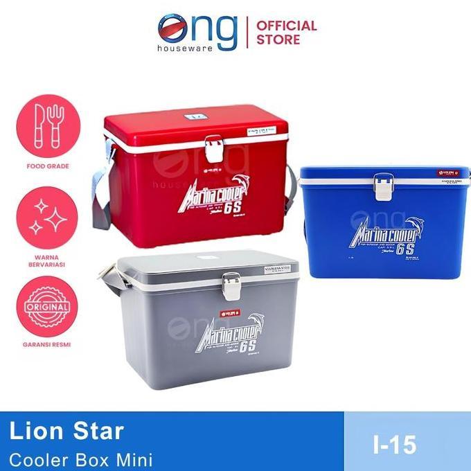 TERBARU Ong Houseware - Marina Cool Box Cooler Box Kotak Box Es Mini 6S Lion Star 5.5 Liter I-15