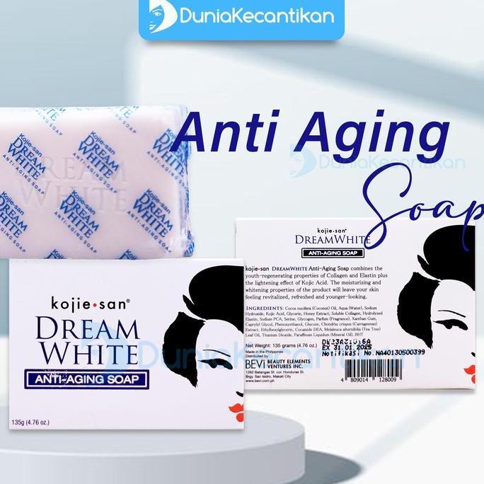 Bersih- Kojie San Dream White Anti Aging Soap - Sabun Collagen Membersihkan Mencerahkan Mengencangka
