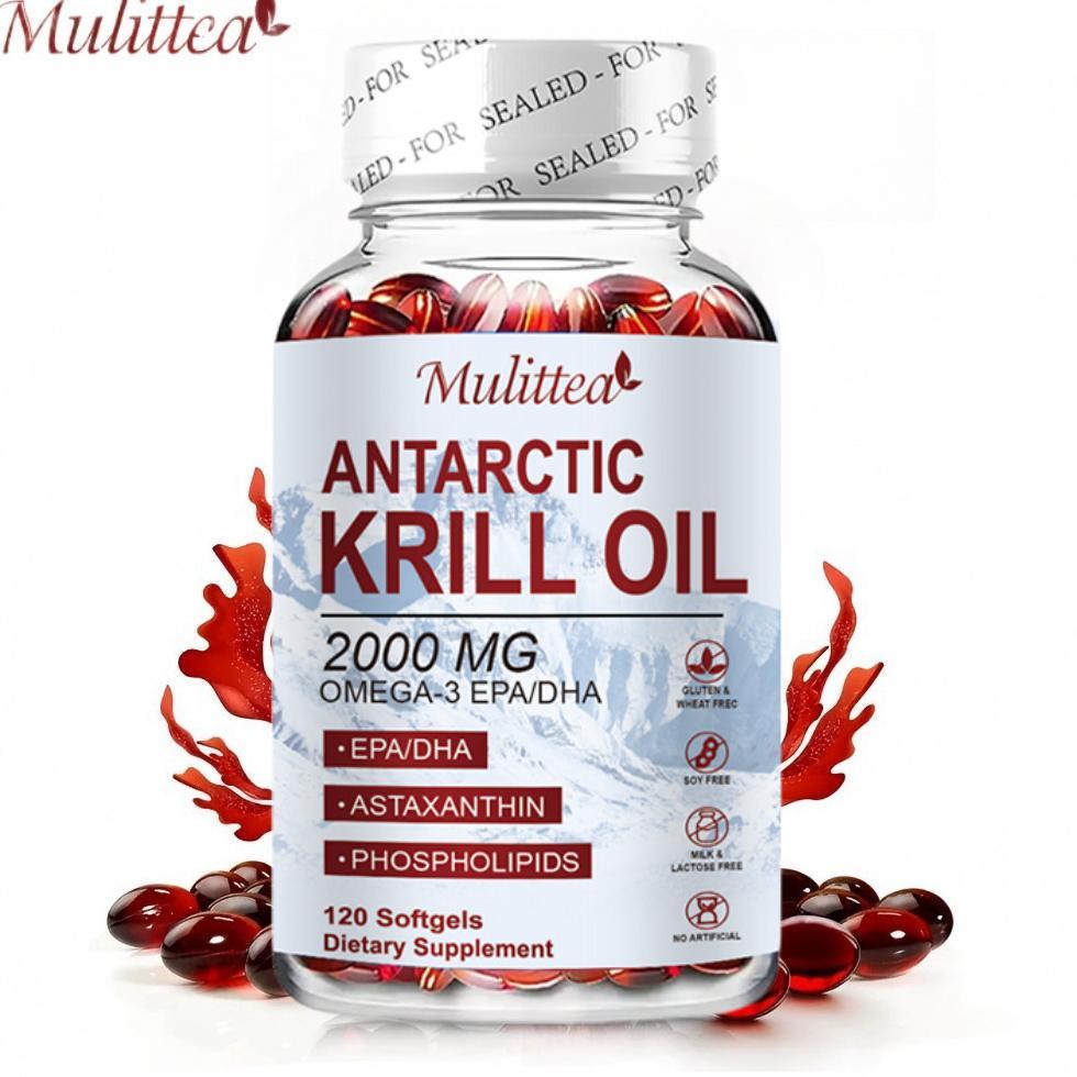 Antarctic Krill Oil 2000mg 120 Capsules Antarctic Krill Oil - Natural Astaxanthin Omega 3 Capsules A