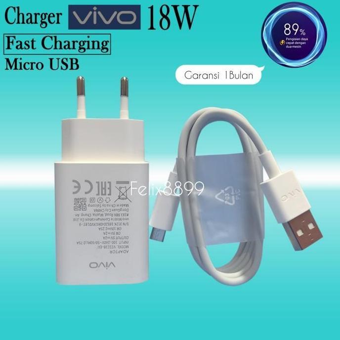 CHARGER VIVO Y15 Y17 Y19 ORIGINAL 100% FAST CHARGING MICRO USB