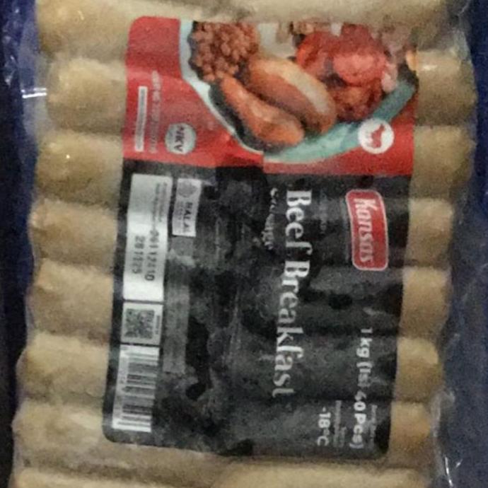 Bigwood- Kansas Smoked Beef Breakfast Sausage Sosis Sapi Asap 1Kg