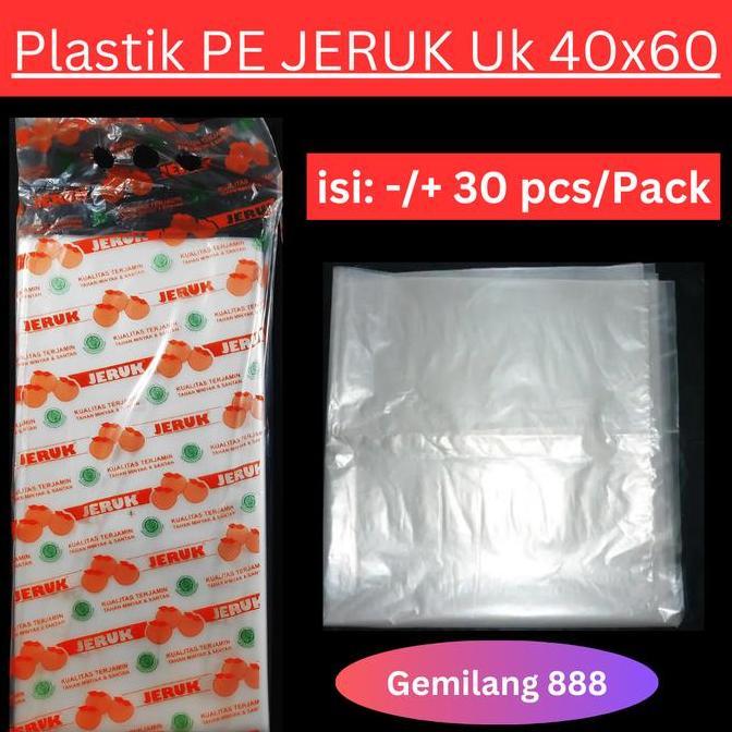 Gaslangsung- Kantong Plastik Pe Bening Uk 40X60, Plastik Bening, Plastik Sayur