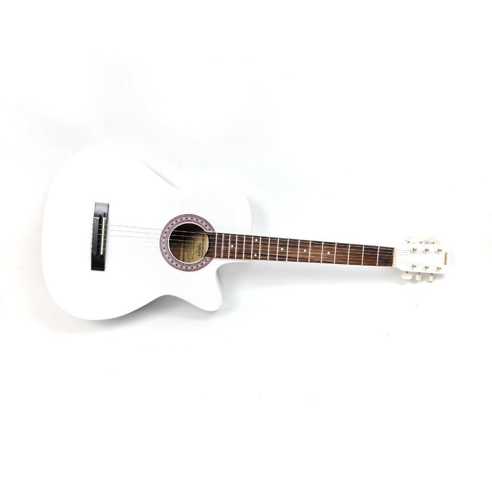 Gitar Akustik Merk Yamaha Warna Putih Model Coak Buat Pemula Belajar Murah Jakarta