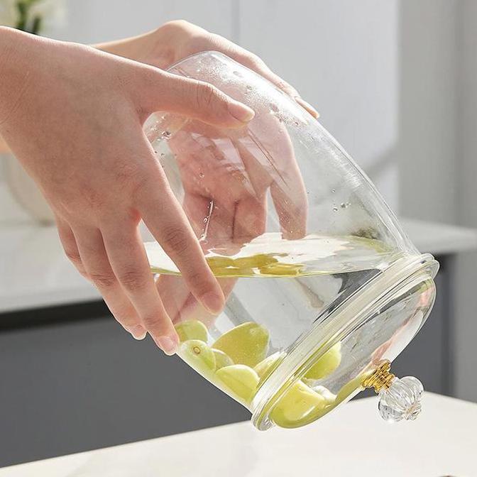 Wadah Plastik Kedap Udara Kapasitas Besar Toples Transparan Anti Bocor Tempat Penyimpanan Rempah Dap