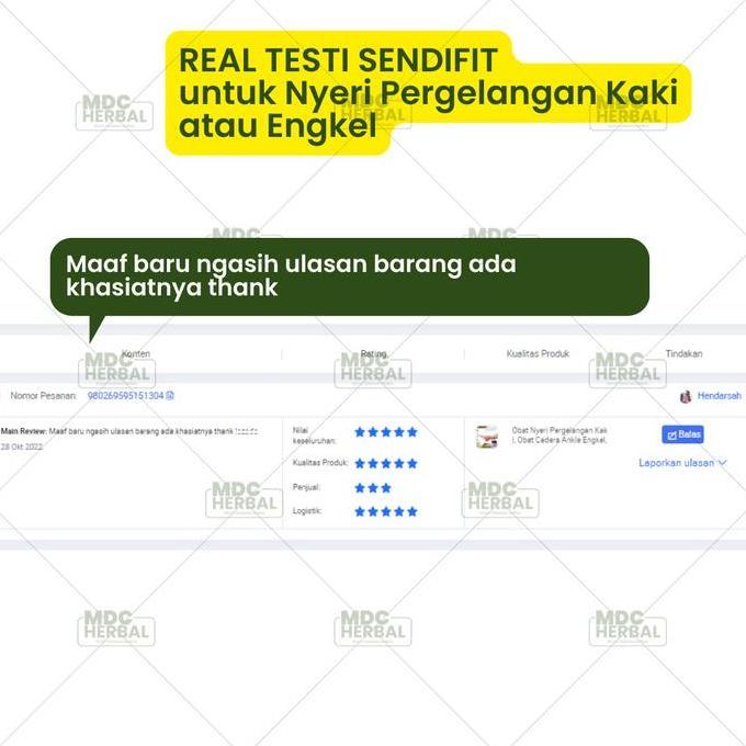 Feminin- Herbal Nyeri Pergelangan Kaki Cedera Ankle Engkel Terkilir Keseleo Radang Sendi Kaki Bengka