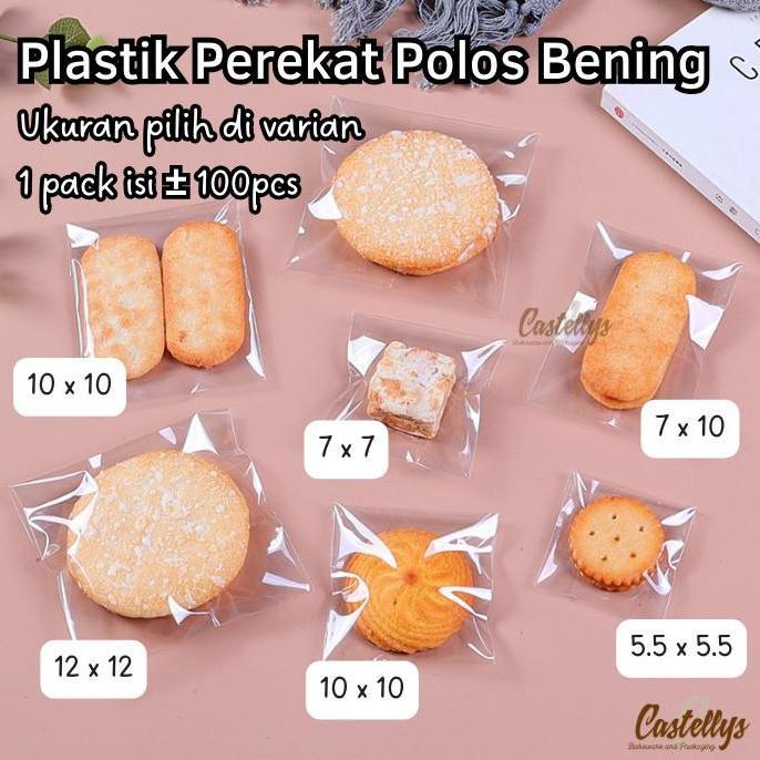 ] Plastik Perekat PCP Polos Bening Cookies Kue Kering Nastar