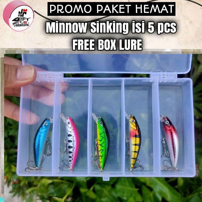 Lure Paket minnow umpan pancing  free box