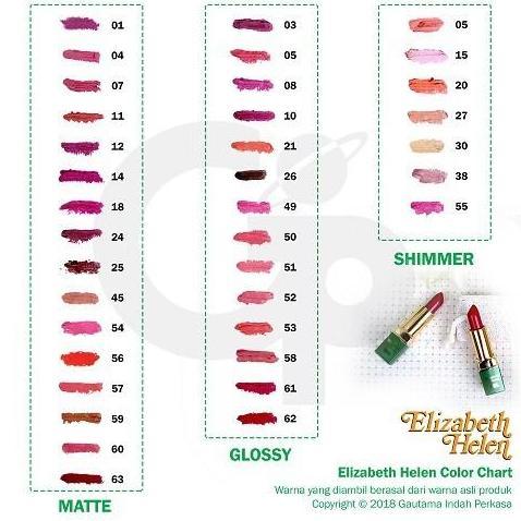 Lipen- Lipstik Elizabeth Helen Matte Lipstick Mahmood Saeed 57 (4G) Kosmetik Wanita