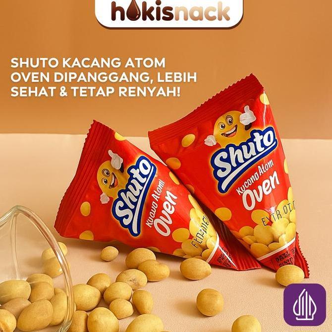 Genastala - Shuto Kacang Atom Oven Asin Snack Cemilan Sehat dan Renyah Bernutrisi Food Protein Isi 2