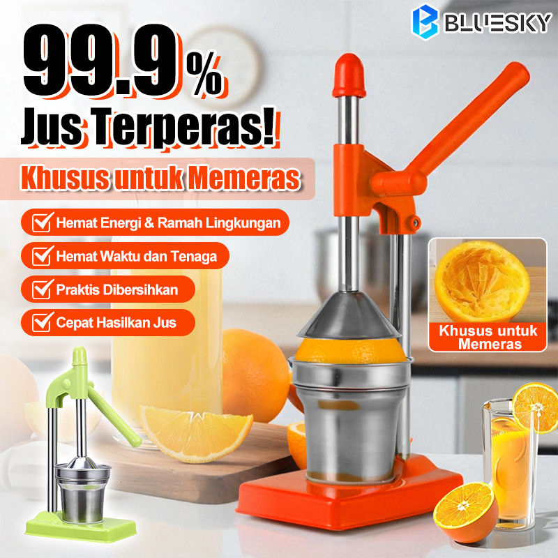 BLUE SKY Peras Jeruk Manual Handpress Alat Pemeras Jeruk Segar Alat Pemeras Komersial untuk Kios